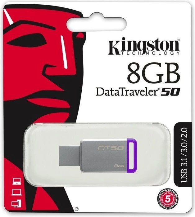 Kingston DataTraveler 50 8GB, USB-A, USB 3.2 Gen 1×1