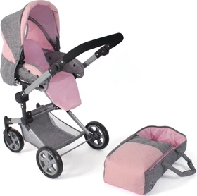 Bayer Chic 2000 Jara 3in1 Kombipuppenwagen melange grau/rosa