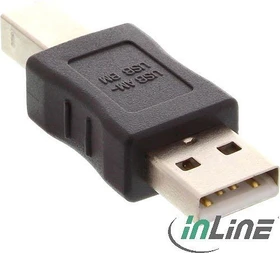 InLine USB 2.0 Adapter, Stecker A auf Buchse B (33443A)