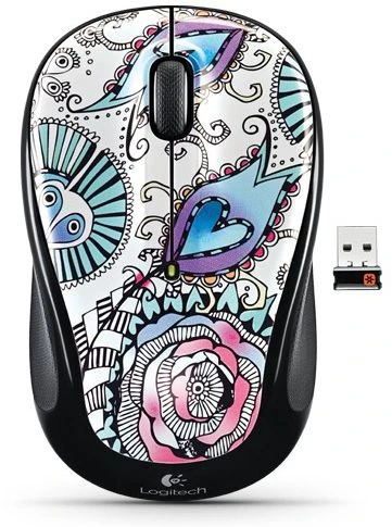 Logitech M325 Wireless Mouse Floral Foray, USB