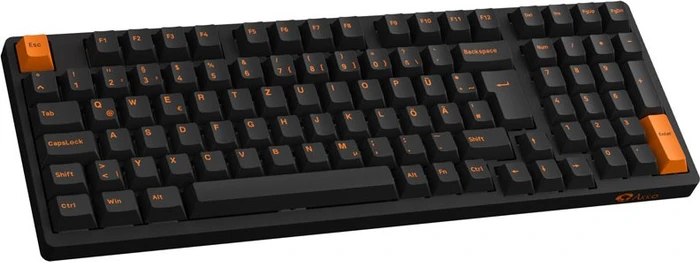 Akko 3098B Plus, Cherry Profil, LEDs RGB, Black & Orange, V3 Cream Yellow, USB/Bluetooth, DE