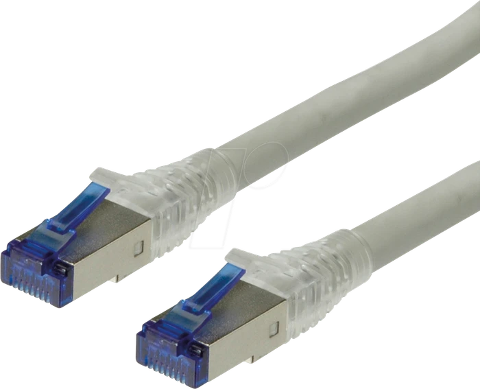 Roline / Secomp Massivdraht Patchkabel, Cat6a, S/FTP, RJ-45/RJ-45, 90m, grau (21.15.0875)