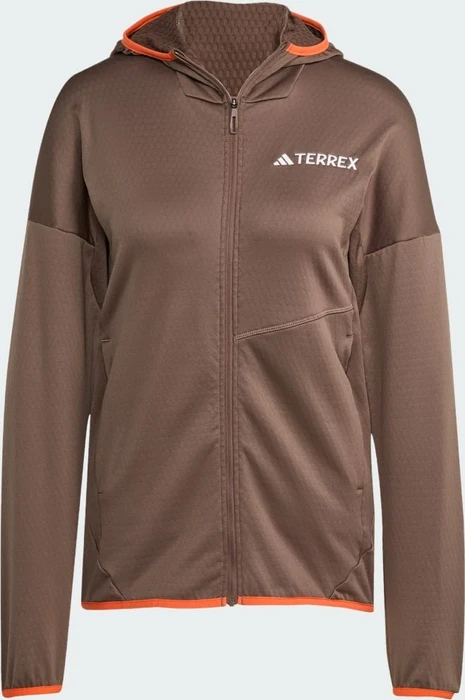 adidas Terrex Xperior Climawarm Light Fleece Hooded Jacke earth strata (Damen)