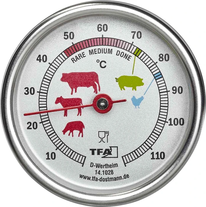 TFA Dostmann Edelstahl Steak-Thermometer analog