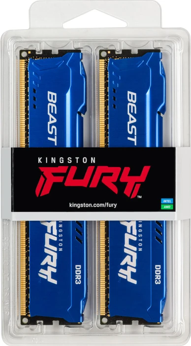Kingston FURY Beast blau UDIMM 8GB Kit, DDR3-1866, CL10-11-10-30, 1RX8