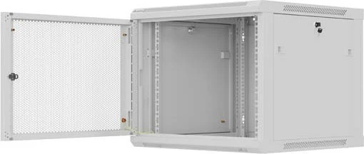 Lanberg WF01 Series 19" Wandschrank 9HE, hängend, Flatpack, Gitternetztür, IP20, RAL 7035, 600mm tief
