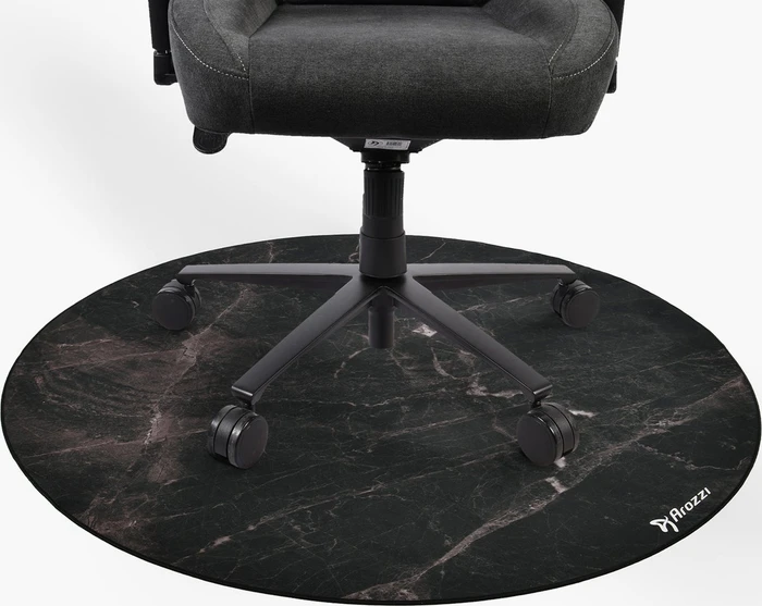 Arozzi Zona Bodenschutzmatte, Black Marble, rund, weich