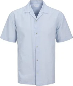 Jack & Jones Relaxed Fit Hemd kurzarm chambray blue (Herren)