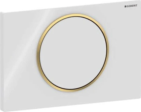 Geberit Sigma10 Betätigungsplatte weiß/vergoldet/weiß