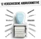 trodat Creative Mini Handstempel mit 12 Abdrucken "Schulplaner" inkl. 3-farbigem Kissen, 30x5mm, pastell blau, 2er-Set Vorschaubild