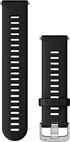 Garmin Silikon Ersatzband 135-226mm für Garmin Aktivitäts-Tracker schwarz/silber