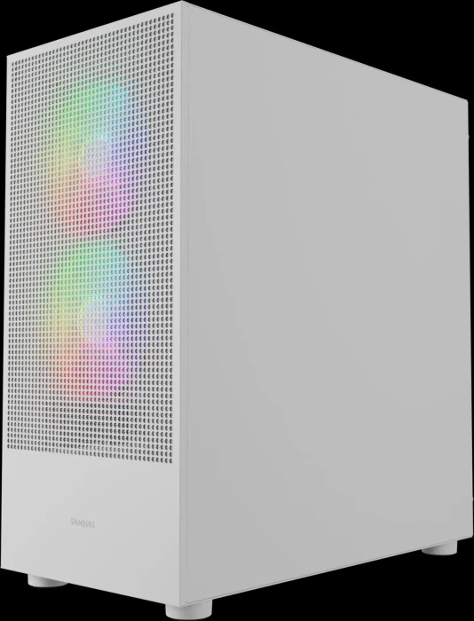 Gamdias Talos M3 Mesh, weiß, Glasfenster