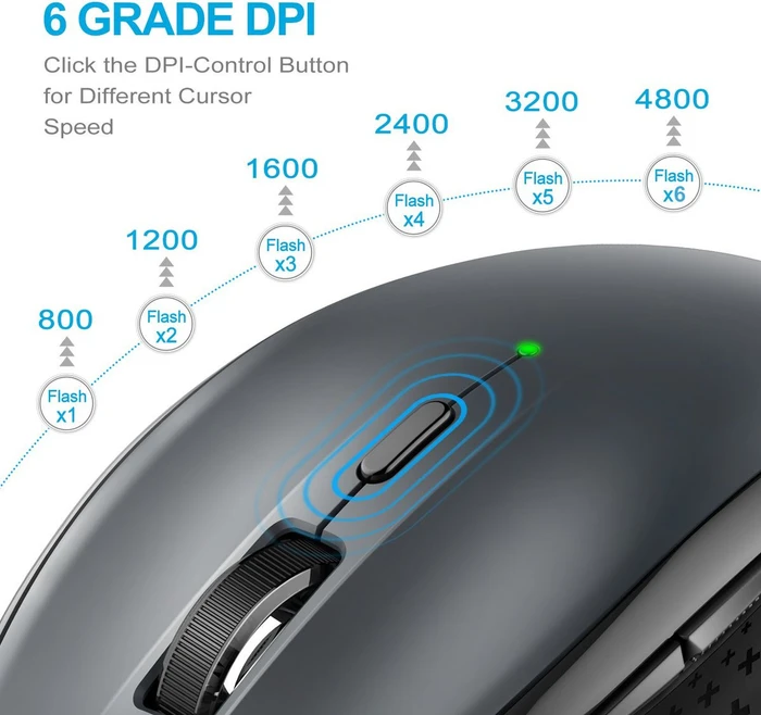 TeckNet Classic 2.4G Wireless, schwarz, USB