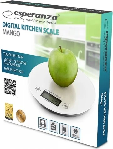 Esperanza EKS003W Mango digitale Küchenwaage weiß