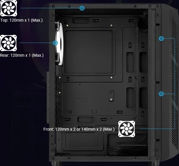 AeroCool Prime ARGB, Glasfenster