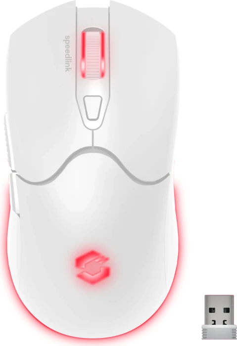 Speedlink Velox Rechargeable Wireless RGB Gaming Mouse weiß, USB