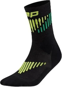 CEP Core Run Merino Mid Laufsocken black/lime (Herren)