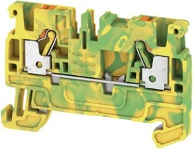 Weidmüller A2C 2.5 PE Schutzleiter-Reihenklemme, PUSH IN, 2.5 mm², grün / gelb
