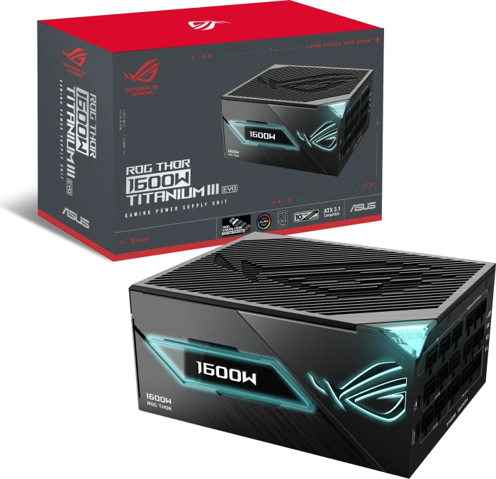 ASUS ROG Thor Titanium III EVO, ROG-THOR-1600T3-GAMING-EVO (ROG Equalizer), 1600W, ATX 3.1