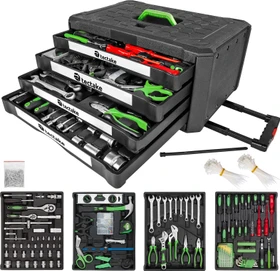 TecTake 401487 Handwerkzeugset inkl. Koffer, 300-tlg.