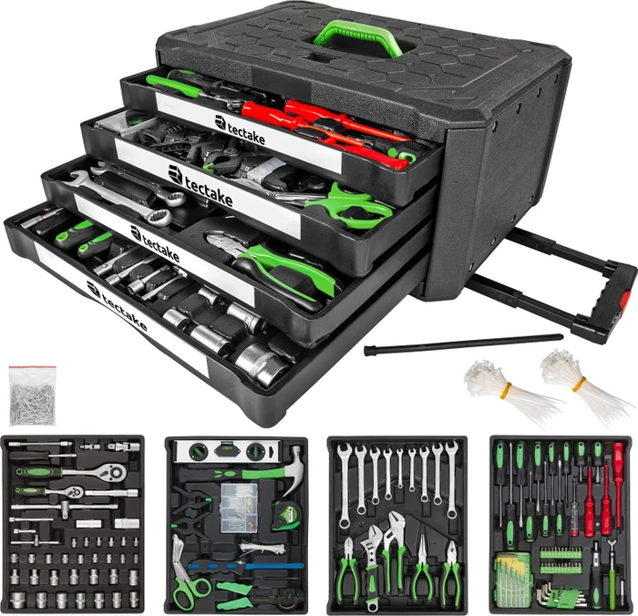 TecTake 401487 Handwerkzeugset inkl. Koffer, 300-tlg.