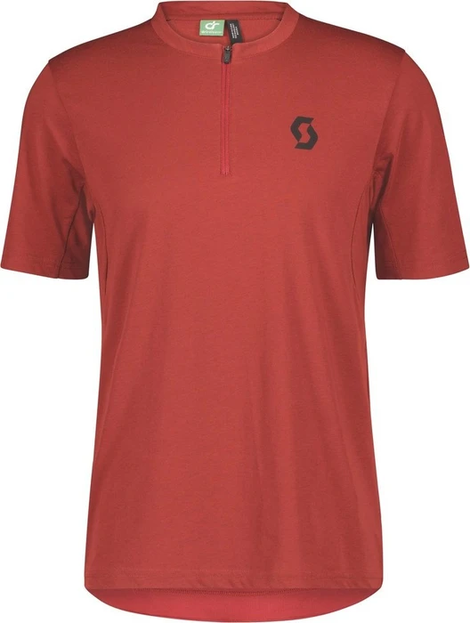 Scott Trail Flow Dri Zip Trikot kurzarm tuscan red (Herren)