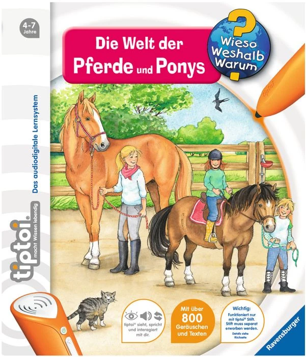 Ravensburger tiptoi Buch: Wieso? Weshalb? Warum? 13: Die Welt der Pferde und Ponys