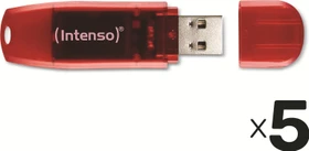 Intenso Rainbow Line 128GB, USB-A, USB 2.0, 5er-Pack