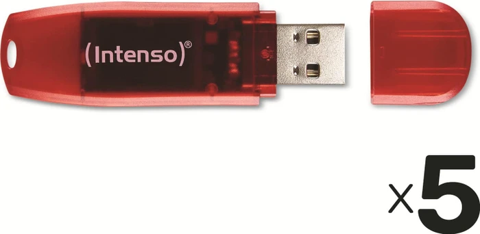 Intenso Rainbow Line 128GB, USB-A, USB 2.0, 5er-Pack