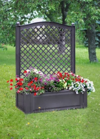 KHW Pflanzkasten mit Spalier 100x43cm anthrazit