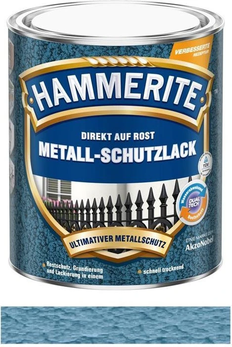 Hammerite Hammerschlag Metallschutz-Lack außen metallblau, 750ml