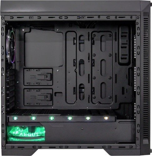 Inter-Tech X-908 Infini2, schwarz, Glasfenster