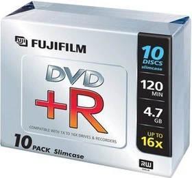 Fujifilm DVD+R 4.7GB, 16x, 10er Slimcase