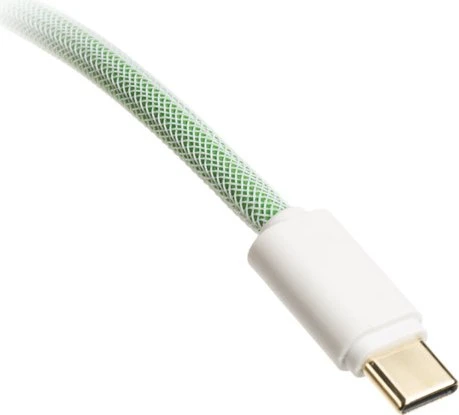 Ducky Premicord Spiralkabel USB-C auf USB-A, Tastaturkabel (Spiral-Textilkabel), 1.8m, Merry Christmas Limited Edition