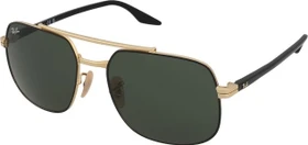 Ray-Ban RB3699 59mm poliert schwarz-gold/grün