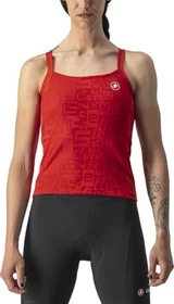 Castelli Promessa Jacquard Bavette Top Trikot ärmellos rot (Damen)