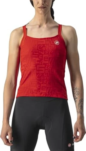Castelli Promessa Jacquard Bavette Top Trikot ärmellos rot (Damen)