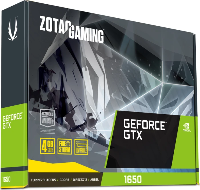 Zotac Gaming GeForce GTX 1650 Low Profile, 4GB GDDR5, DVI, HDMI, DP