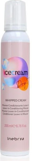 Inebrya Ice Cream Dry-T Whipped Cream Leave-In Conditioning Mousse, 200ml