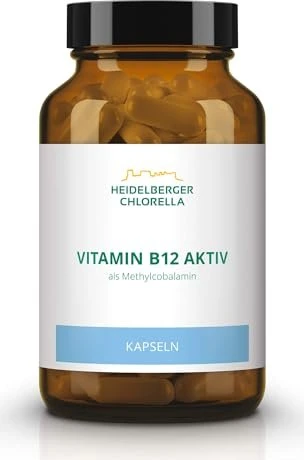 Heidelberger Chlorella Vitamin B12 aktiv Methylcobalamin Kapseln, 120 Stück