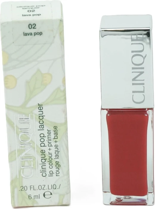 Clinique Pop Lacquer Lip Colour and Primer Lipgloss Lava Pop, 6.5ml
