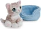 Nici Little Paws Katze grau getigert im blauen Körbchen 12cm Vorschaubild