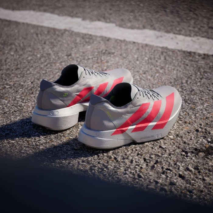 adidas Adizero Adios Pro 4 grey two/lucid red/grey (Damen)