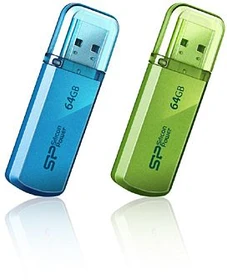 Silicon Power Helios 101 64GB grün, USB-A, USB 2.0