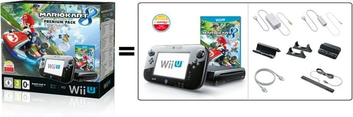 Nintendo Wii U Premium Pack - 32GB Mario Kart 8 Bundle schwarz