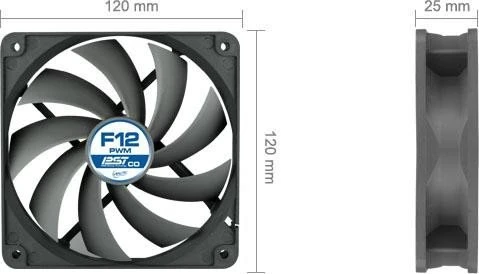 ARCTIC F12 PWM PST CO grau, 120mm