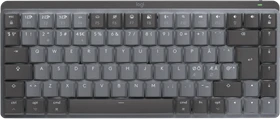 Logitech MX Mechanical Mini for Mac, Space Gray, LEDs weiß, Logi Bolt, Kailh Choc V2 LOW PROFILE BROWN, USB/Bluetooth, ND