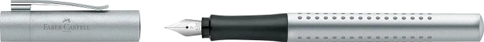 Faber-Castell Füller Grip 2011 silber, rechte Hand/linke Hand, breit (140905) – Bild 3 von 5