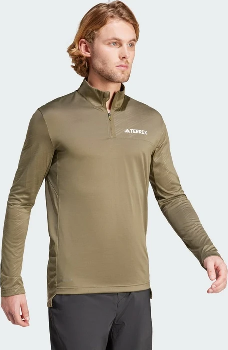adidas Terrex Multi Half-Zip Funktionsshirt langarm olive strata (Herren)