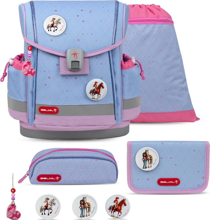Belmil Classy Plus Lavander Schultaschen-Set, 4-tlg.